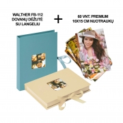 60 vnt. PREMIUM 10x15cm nuotraukų + WALTHER FB-112 dovanų dėžutė su langeliu